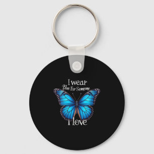 Womens Diabetes Awareness Butterfly Family Support Key Ring