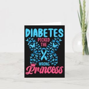 Womens Diabetes Picked The Wrong Princess V-neck _ Card