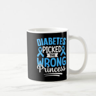 Womens Diabetes Picked The Wrong Princess V-neck Coffee Mug