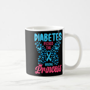Womens Diabetes Picked The Wrong Princess V-neck _ Coffee Mug