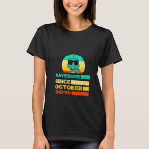 Womens Dinosaur 4th Bday Boys Kids Awesome Since T-Shirt