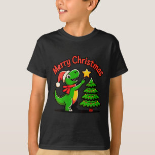 Womens Dinosaur Christmas Merry Christmas T-rex De T-Shirt
