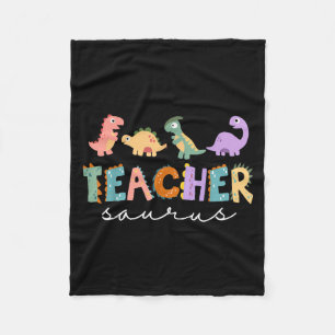 Womens Dinosaur Teacher Teachersaurus Rex Funny Di Fleece Blanket