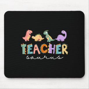 Womens Dinosaur Teacher Teachersaurus Rex Funny Di Mouse Mat