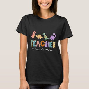 Womens Dinosaur Teacher Teachersaurus Rex Funny Di T-Shirt
