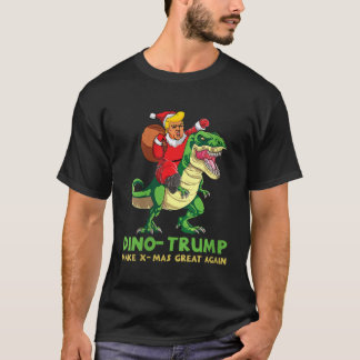 Womens Dinotrump Funny Trump Riding Dinosaur Chris T-Shirt