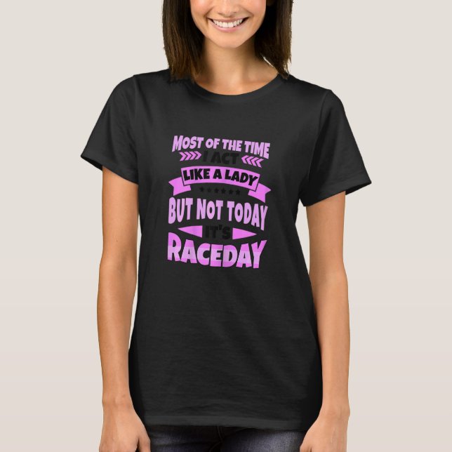 Womens Dirt Track Racing Designs for Race Track an T-Shirt (Front)