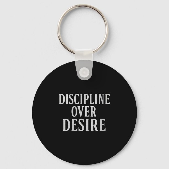 Womens Discipline Over Desire _ Stoic Motivational Key Ring (Front)