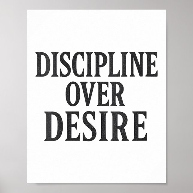 Womens Discipline Over Desire _ Stoic Motivational Poster (Front)