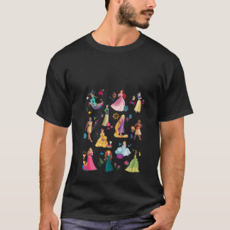 Womens Disney Princess Magical Print V Neck T-Shirt