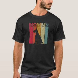 Womens Distressed Boxer Dog Graphic Retro Mother's T-Shirt