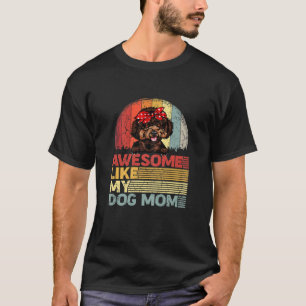 Womens Distressed Poodle Tee Awesome Like My Dog M