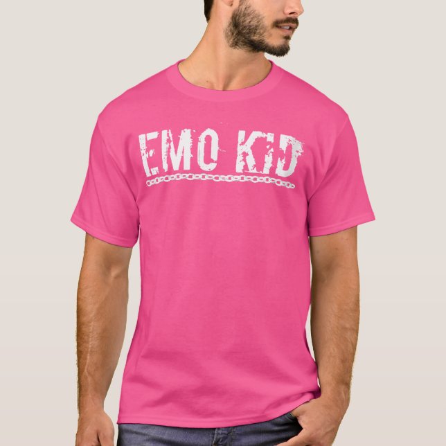 Womens Distressed Text Emo Kid Punk Funny Goth Hea T-Shirt (Front)