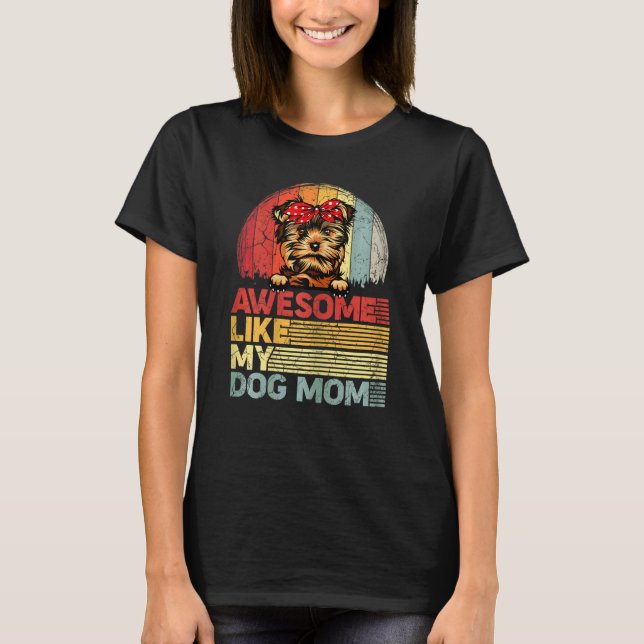 Womens Distressed Yorkshire Terrier Awesome Like M T-Shirt (Front)