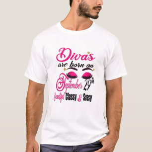 Womens Divas Are Born On September 29Th Libra Birt T-Shirt