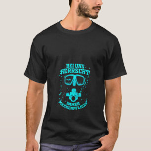 Womens Diving Mask Funny Scuba Diver For Diving T-Shirt