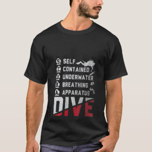 Womens Diving Under Water Scuba Dive Scuba Diver S T-Shirt