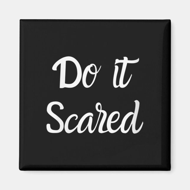 Womens Do It Ed Insres Courage Motivational V-neck Magnet (Front)