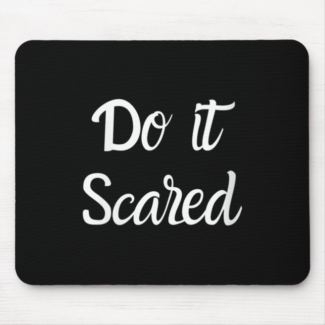 Womens Do It Ed Insres Courage Motivational V-neck Mouse Mat (Front)