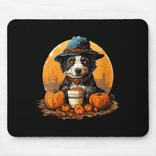 Women's dog halloween  mouse mat (Front)