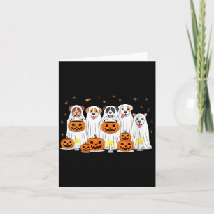 Womens Dogs Ghosts Cute Dogs Dressed As Ghost Card