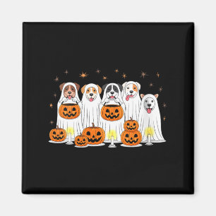 Womens Dogs Ghosts Cute Dogs Dressed As Ghost Magnet