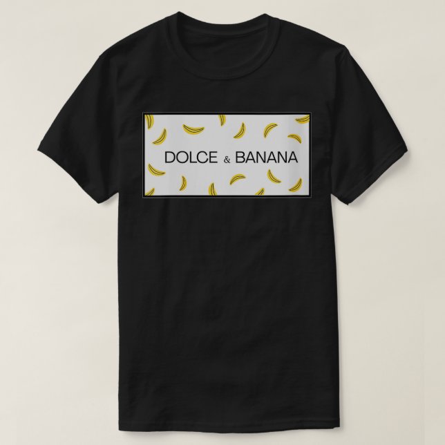 Womens Dolce and banana funny graphic design VNeck T-Shirt (Design Front)