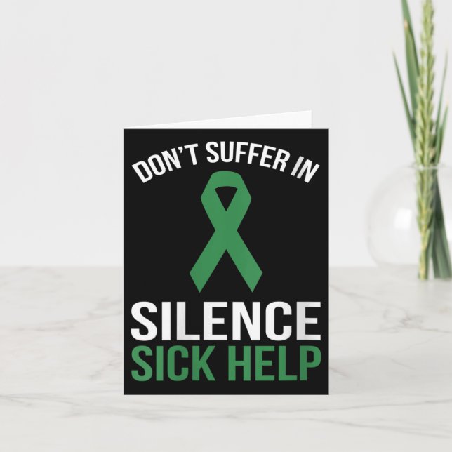 Womens Dont Suffer In Silence Sick Help - Mental H Card (Front)