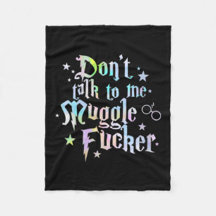 Womens Don't Talk To Me Anti Social Humor Quote In Fleece Blanket