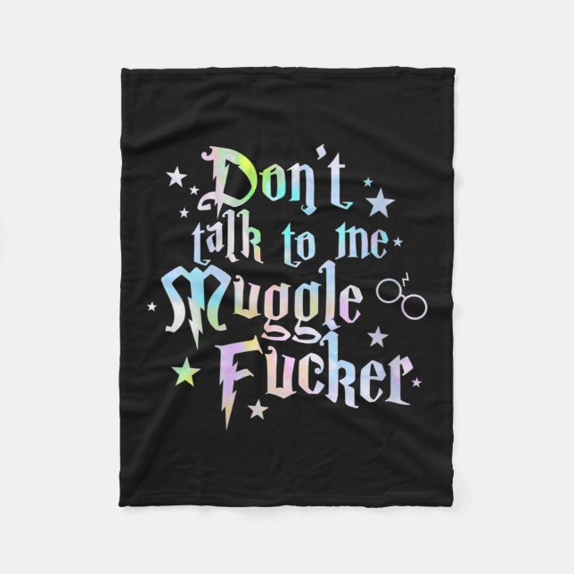 Womens Don't Talk To Me Anti Social Humor Quote In Fleece Blanket (Front)