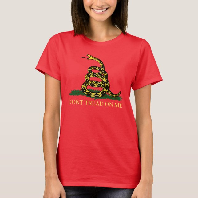 Women's DONT TREAD ON ME Gadsden Snake T-Shirt (Front)