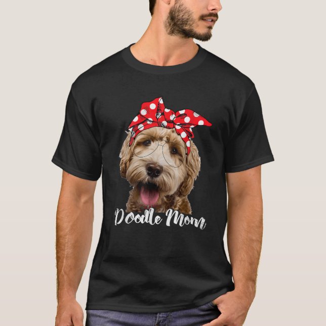 Womens Doodle Mom Labradoodle Aussie Doodle Golden T-Shirt (Front)
