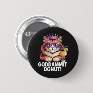 Women's Doughnut Princess Cat Meme 6 Cm Round Badge