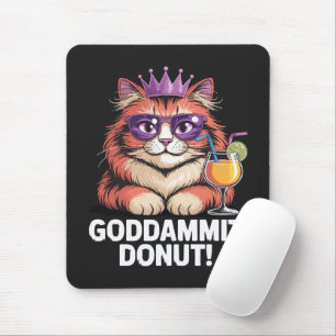 Women's Doughnut Princess Cat Meme Mouse Mat