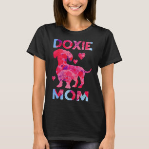 Womens Doxie Mum Weenie Dog Dachshund Mum Graphic T-Shirt