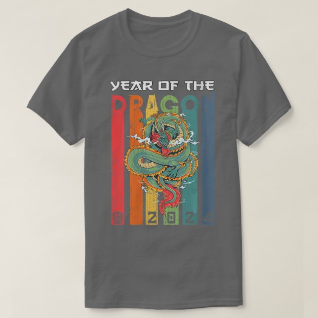 Womens Dragon 2024 Year of the Dragon Lunar New Ye T-Shirt (Design Front)