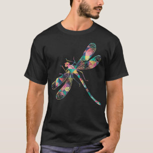 Womens Dragonfly Abstract Colour Summer Swarm Nymp T-Shirt