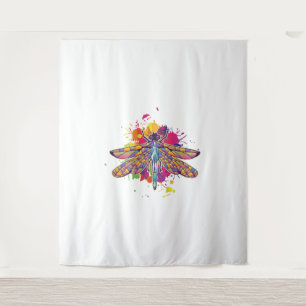 Womens Dragonfly Colourful Graphic Insect Tapestry