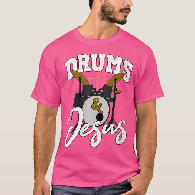 Womens Drums  Jesus T-Shirt (Front)