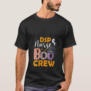 Womens DSP Nurse Boo Crew Spooky Boo Ghost Hallowe T-Shirt