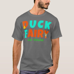 Womens DUCK FAIRY Go Vegan V Neck T-Shirt