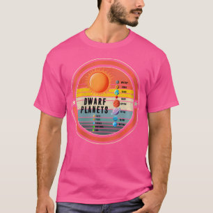 Womens Dwarf Planets Science Space Solar Astronomy T-Shirt