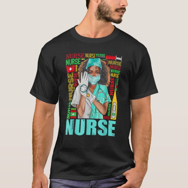Womens Dy Black Nurse Week 2023 Costume Black Hist T-Shirt (Front)