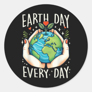 Womens Earth Day Everyday Planet Anniversary Classic Round Sticker