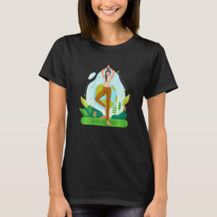 Womens Earth Grey Yoga T-Shirt