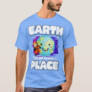 Womens Earth Is My Happy Place VNeck T-Shirt