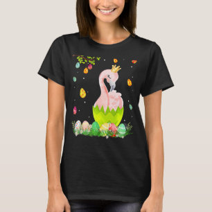 Womens Easter Day Costume Egg Graphic Vintage Flam T-Shirt