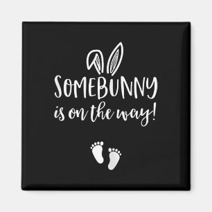 Womens Easter Pregnancy Announcement Shirt Somebun Magnet