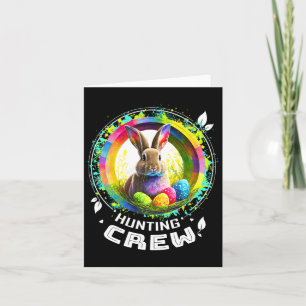 Womens Easter Shirt Matching Family Easter Egg Hun Card