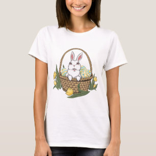 Women's Easter T-shirt Easter Bunny Basket Shirt